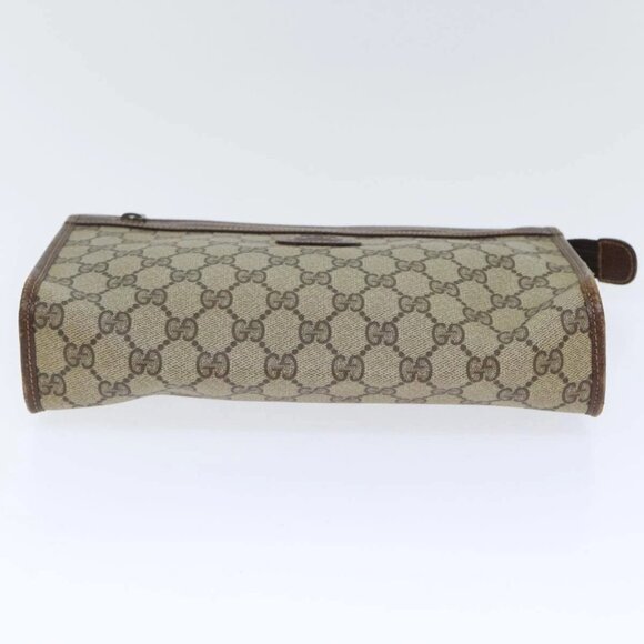 GUCCI GG Supreme Clutch Bag PVC Beige - Picture 6 of 15